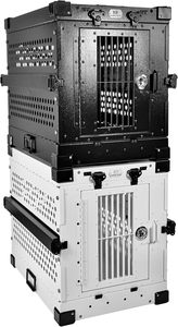 <span class=keywords><strong>K9</strong></span> kennel Boss-HEAVY DUTY hoàn toàn đóng mở bột bọc nhôm con chó Thùng với mô hình vững chắc và nút đóng cửa-Nhỏ (màu đen) - Product Image 5