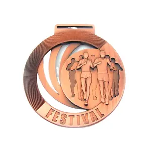 Médaille de sport en métal, 3d, or, argent, bronze, course 5k, prix direct d'usine, de haute qualité, personnalisé, nouveauté