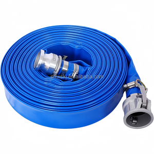Tuyau plat en <span class=keywords><strong>PVC</strong></span> bleu durable et flexible pour fosses de vidange, irrigation agricole, drainage et nettoyage de piscines, norme ISO - Product Image 3