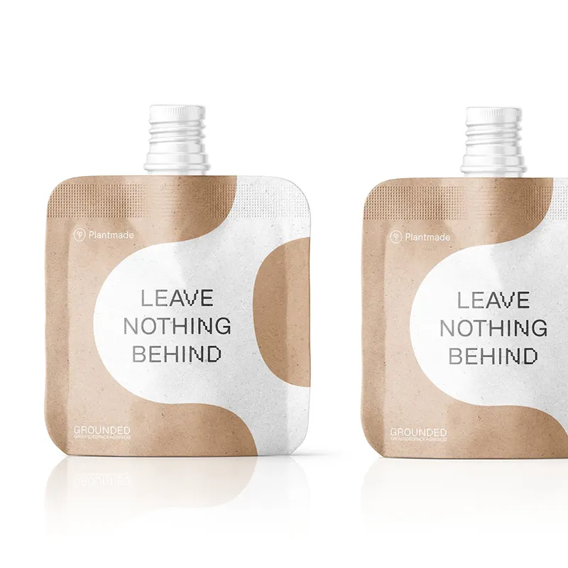 Kantong cerat portabel perjalanan Logo kustom kantong plastik bahan PET untuk kemasan kosmetik dan sampo