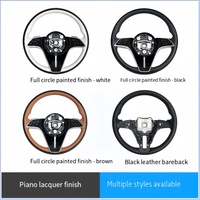 Convient pour Mercedes-Benz S350L/S320, volant en cuir blanc, modification du volant noir, volant en bois de pêche W223