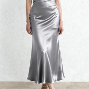 Nouvelle arrivée, jupe longue sirène en satin soyeux élégante de qualité supérieure à taille haute pour femmes - Product Image 1