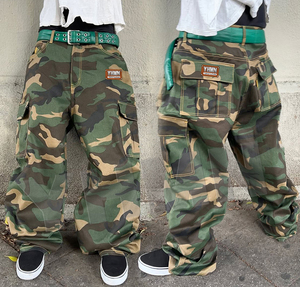 <span class=keywords><strong>Pantalon</strong></span> cargo ample en coton personnalisé, multi-poches, style streetwear, camouflage, pour <span class=keywords><strong>homme</strong></span> - Product Image 1
