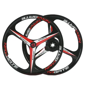 Integrated 26 inch 3 spoke light weight magnesium alloy bicycle wheel