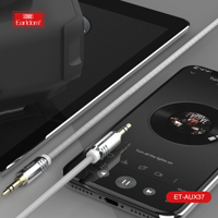 Earldom 1,5 m Cable Coaxial AUX para Huawei P50 Pro 3,5 MM Audio macho Conexión macho para teléfono altavoz de coche MP4 auriculares