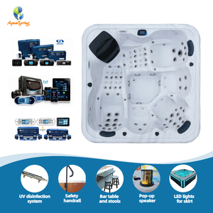 Alta calidad al aire libre 5 personas Shell acrílico Jacuzzier máquina de producción de bañeras de hidromasaje al aire libre Spa bañeras de spa con 2 filtros - Product Image 2