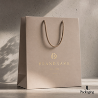 Sac cadeau de haute qualité avec logo personnalisé imprimé et estampage à chaud doré