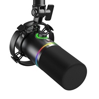 Interface audio de studio, carte son USB Type-C, microphone dynamique XLR, équipement de podcasting portable avec réduction de bruit