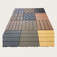 Dalles de terrasse WPC contemporaines à emboîter soi-même, économiques, en plastique, pour extérieur, balcon, jardin, terrasse, sol en bois composite à assembler