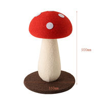 Winners-mxe Griffoir vertical pour chat en mousse de lin, style mignon, surélevé, stable et durable, motif champignon rouge