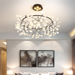 Luz <span class=keywords><strong>colgante</strong></span> de luciérnaga nórdica, decoración interior, luz <span class=keywords><strong>colgante</strong></span> LED para lámparas de sala de estar, candelabro creativo moderno de lujo - Product Image 4