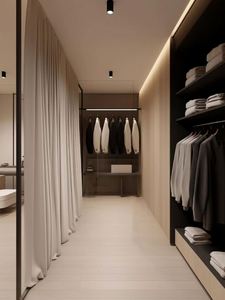 Modern <b>Bedroom</b> Closet Furniture With Multi-functional Simple <b>Shelf</b> and Closets with Curtains Rack <b>for</b> Bathroom Use Wardrobe - Product Image 6