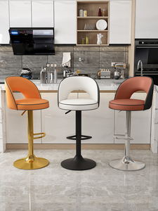 Silla <span class=keywords><strong>de</strong></span> Bar <span class=keywords><strong>de</strong></span> Diseño Moderno con Estructura <span class=keywords><strong>de</strong></span> Hierro, <span class=keywords><strong>Taburete</strong></span> Alto con Asiento Giratorio <span class=keywords><strong>para</strong></span> Uso Comercial en Bares Domésticos - Product Image 5