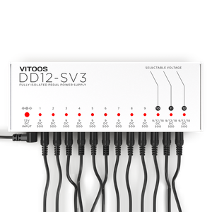 Pédale d'effets VITOOS DD12-SV3, alimentation entièrement isolée, filtre, réduction du bruit de ripple, effet numérique haute puissance - Product Image 4