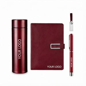 Set de Regalo Empresarial 4 en 1 con Logotipo Personalizado: Botella Inteligente con Pantalla LED de Temperatura, Cuaderno de Cuero PU, Bolígrafo Metálico y Memoria USB - Product Image 2