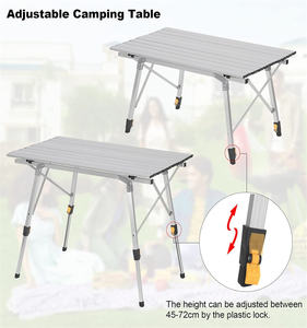 Lichtgewicht Verstelbare Hoogte Draagtas Kampboot Draagbare Opvouwbare Outdoor Koken Picknick Strand Reizen Campingtafel - Product Image 3