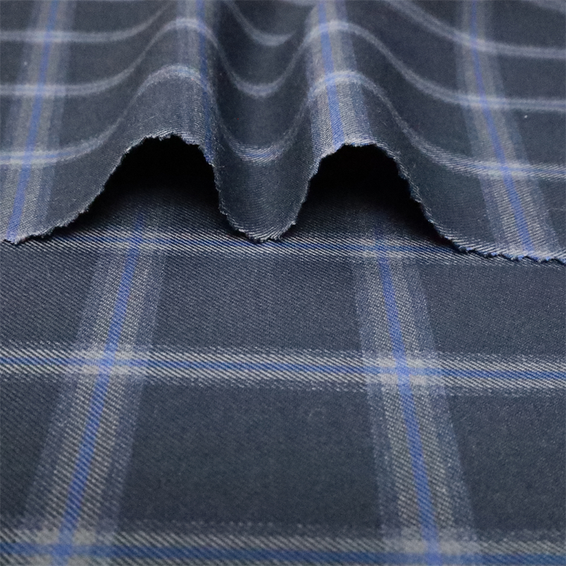 Fashionable TR Fabric 68% Polyester 29% Rayon 3% Spandex Yarn Dye Classic Check Suiting Fabric