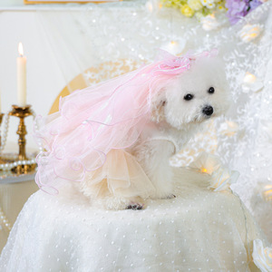 PETCIRCLE Ropa de Primavera/Verano para Perros y Gatos, Vestidos de Novia en Miniatura, Velos de Sirena - Product Image 2
