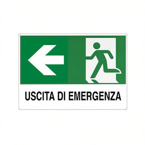 Panneau de sortie de secours avec flèche gauche 30x20cm pour une utilisation en toute sécurité - Product Image 2