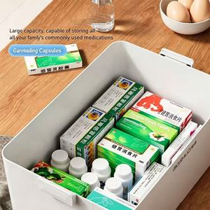 Boîte de rangement portable pour médicaments, grande capacité, anti-poussière, organiseur de premiers secours, trousse médicale domestique – Offre Spéciale - Product Image 4