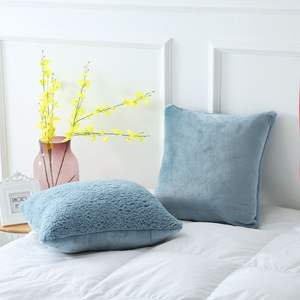 Funda de Almohada de Terciopelo con Cierre de Cremallera Cuadrado, Color Sólido, Personalizable, para Uso Doméstico, en Oferta - Product Image 4