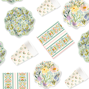 Platos y Servilletas de Papel con Diseño de Flores Silvestres DAMAI, Artículos para Fiestas, Platos Florales y Juego de Vajilla Desechable para Decoraciones de Primavera - Product Image 4