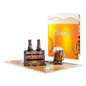 Greeting Art Handmade 3D Beer Pop up <strong>Card</strong>,Fathers Day Pop up Celebrate <strong>Card</strong> for Dad Husband Grandpa <strong>Brother</strong> Uncle Friend Men Him - Product Image 5