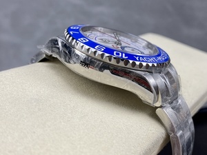 Reloj cronógrafo mecánico de lujo de súper calidad, resistente al agua, 44 mm, KFfactory 1166-80, acero 904L, movimiento 7750, cerámica azul, estilo Yacht. - Product Image 4