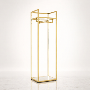 Espositori <span class=keywords><strong>da</strong></span> Terra di Lusso Placcati in Oro per <span class=keywords><strong>Negozi</strong></span> di <span class=keywords><strong>Abbigliamento</strong></span>; Arredamento Espositivo Resistente per Boutique - Product Image 2