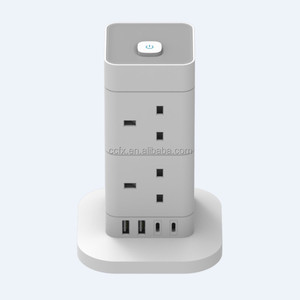 Anh tháp ổ cắm với ukca CE giấy chứng nhận môi trường bảo vệ quá tải bảo vệ 1.25mm2 dây & 2A + 2C cổng USB THÁP ổ cắm - Product Image 3