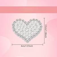 Patchs brodés en sequins et perles de 3,5*4 cm, autocollants en forme de cœur et de nœud pour vêtements, vente en gros