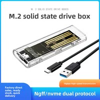 M.2 NVME SATA Dual Protocol SSD, kandang USB 3.1 3.2 Gen 2 10Gbps 2TB eksternal PCIE SATA NGFF M2 Tipe C SSD