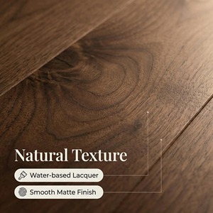 Piso de Madera de Nogal Negro Ecológico Enf, de Ingeniería, con Pintura a Base de Agua de 1900X190X15/3.0mm, para Villas Europeas de Lujo - Product Image 1