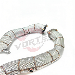 Vortex Factory - Vente en gros de downpipe de course pour Porsche 718 Cayman GT4 RS 4.0L 718 Boxster - Acier inoxydable poli miroir - Échappement - Product Image 3