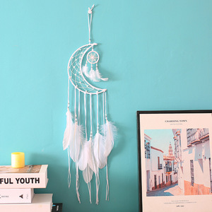 Fait à la main En Gros Beauté Blanc Décoration De La Maison Décoration Murale <span class=keywords><strong>Macramé</strong></span> <span class=keywords><strong>Suspendu</strong></span> Attrape-rêves - Product Image 2