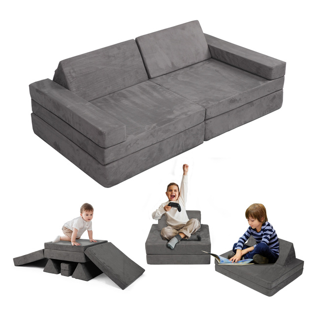 Kids Play Couch Folding Foam Soft Sofa Multifunctional Modular Home Furniture for Bedroom Living Room