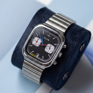 Montre carrée pour homme CILOA, boîtier en acier inoxydable, chronographe vintage, montre-bracelet avec logo personnalisé, luxe et mode - Product Image 1