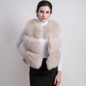 Colete de Pele de Raposa Natural Real YY8001 para Mulheres - Product Image 1
