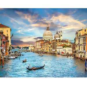 CHENISTORY 992556 - Kit Pittura a Numeri Fai da Te all'Ingrosso, Scenografia di <span class=keywords><strong>Venezia</strong></span>, Città sulle Acque, per Arte Murale Moderna - Product Image 1