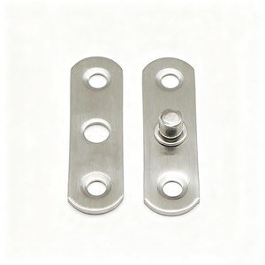 Bisagra de Puerta de Acero Inoxidable <span class=keywords><strong>ECREW</strong></span> de 360 Grados, Diseño Moderno, Eje Giratorio, Bisagra Pivotante Invisible para Puertas de Madera, Juntas Pivotantes de 3 mm - Product Image 2