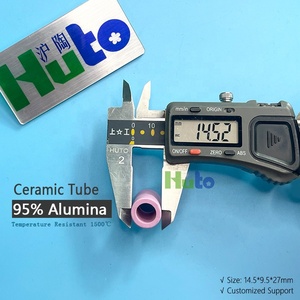 Huto ท่อฉนวนเซรามิกอลูมินาผลิต95% โรงงานทนอุณหภูมิสูง14.5*9.5*27มม - Product Image 3