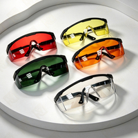 Lunettes de soleil de sport personnalisables légères et transparentes, anti-buée, anti-éclaboussures, verres optiques UV400, monture PC demi-cerclée