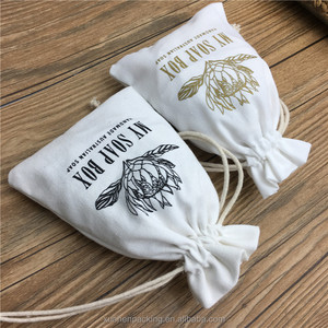 4x6インチハーフブリーチコットンキャンバス手作り石鹸包装ポーチドローストリングコットンストレージバッグDIYクラフト、メイク、旅行用 - Product Image 4