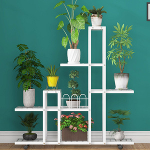 Estante moderno minimalista de hierro para plantas, estante de almacenamiento multifuncional para macetas de interior, diseño rectangular - Product Image 1