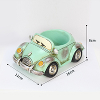 Pot à succulentes en forme de voiture vintage, pot à fleurs, pot à bonsaï pour bureau, intérieur et extérieur