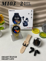 Montre connectée unisexe avec suivi d'activité, navigation GPS, écran tactile AMOLED, cadran personnalisable pour Android, design écouteurs