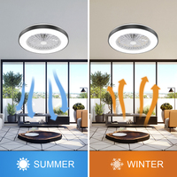Nouveau design, lustre décoratif d'intérieur intelligent de 20 pouces, ventilateur de plafond moderne à LED avec lumière, télécommande