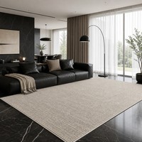 Tapis de luxe léger pour salon, chambre, canapé, table, lavable, imperméable, résistant aux taches, grande surface, couverture complète du sol