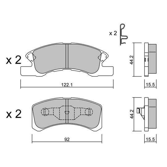 Brake pad Front Axle D1731 brake pad for DAIHATSU CHARADE CUORE MITSUBISHI Mirage
