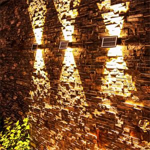 Luz de lavado de pared <span class=keywords><strong>LED</strong></span> para exteriores, 8 Uds., lámparas decorativas de pared con energía <span class=keywords><strong>Solar</strong></span> de polisilicio <span class=keywords><strong>LED</strong></span>, batería de 2400mAh, resistencia al agua IP65 - Product Image 6